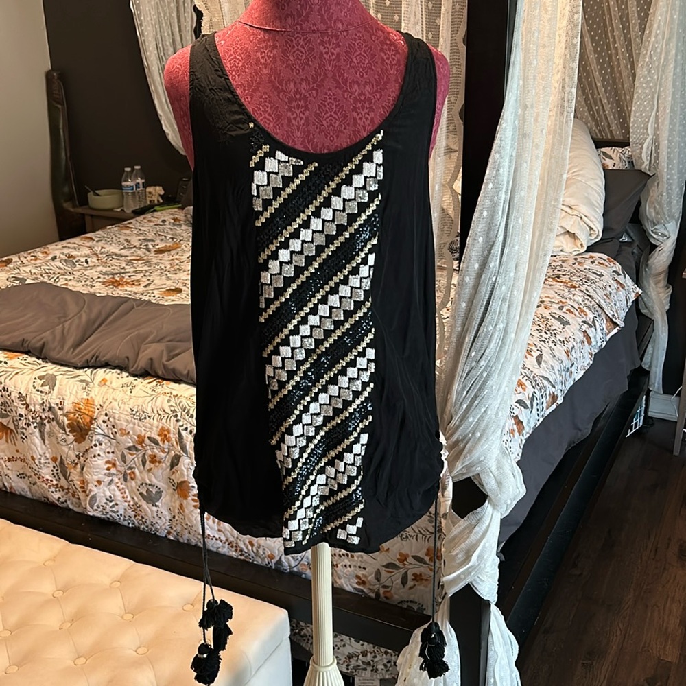 Figue Sequin Tank Top